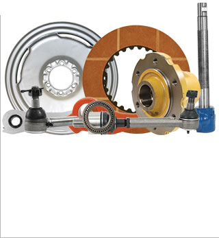 Shop Front Axle and Steering Parts. Tie Rods, Spindles, Bushings and Rims
